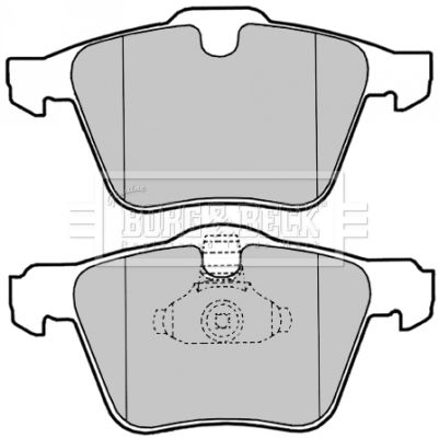 BORG & BECK Комплект тормозных колодок, дисковый тормоз BBP2022